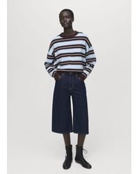 Mango - Oversized Striped Sweater - Lyst