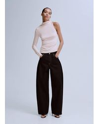 Mango - Asymmetric Long-Sleeve Top - Lyst