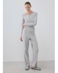Mango - Elasticated-Waist Pyjama Trousers - Lyst