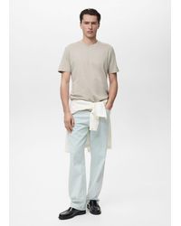 Mango - 100% Cotton Slim-Fit T-Shirt - Lyst