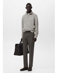 Mango - Regular-Fit Zip-Neck Sweatshirt - Lyst