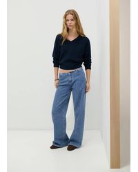 MANGO TEEN - Low-Waist Striped Texture Jeans - Lyst