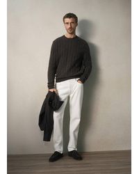 Mango - Wollpullover Mit Zopfmuster - Lyst