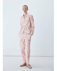 Mango - Printed Cotton Shirt - Lyst