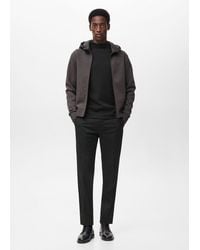 Mango - Pantaloni Slim-Fit Thermolite Grigio Scuro Vigoré - Lyst