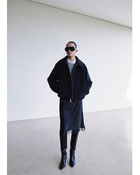 Mango - Wool Jacket With Shirt Collar - Lyst