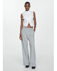 Mango - Pinstripe Suit Trousers Medium Heather - Lyst