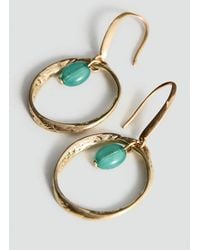 Mango - Bead Hoop Earrings - Lyst