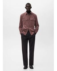 Mango - Corduroy Overshirt With Pockets - Lyst