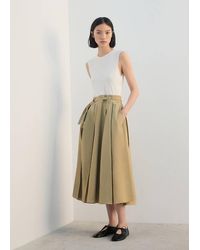 Mango - Flared Midi-Dress With Belt - Lyst