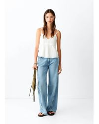 MANGO TEEN - Embroidered Strap Top - Lyst