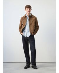 Mango - 100% Leather Jacket With Pockets - Lyst