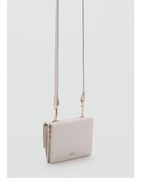 Mango - Saffiano-Effect Card Holder With Zip - Lyst