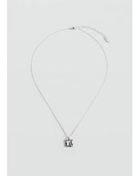 Mango - Stainless Steel Bead Necklace - Lyst