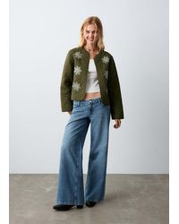 MANGO TEEN - Embroidered Quilted Jacket - Lyst