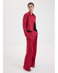 Mango - Double-Breasted Linen Jacket - Lyst