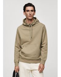 Mango - Lightweight Cotton Hooded Sweatshirt - Lyst