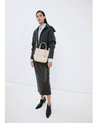 Mango - Mini Rectangular Handbag With Handles - Lyst