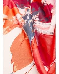 Mango - Floral Print Scarf - Lyst