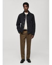 Mango - Dark-Wash Denim Jacket - Lyst