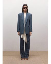 Mango - Wool-Blend Suit Blazer - Lyst
