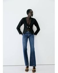 Mango - Low-Rise Flared Jeans - Lyst