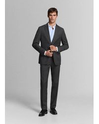 Mango - Slim Fit 100% Cotton Striped Formal Shirt - Lyst