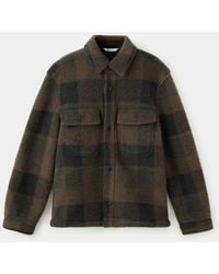 Mango - Check Wool-Blend Overshirt - Lyst