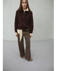 Mango - Wide Leg Striped Jeans - Lyst