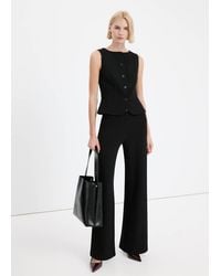 Mango - Straight Low-Rise Suit Trousers - Lyst