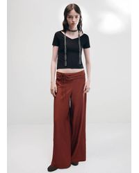 MANGO TEEN - Straight Trousers With Tie Details - Lyst