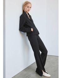 Mango - Tailored Trousers With Slit Hem - Lyst