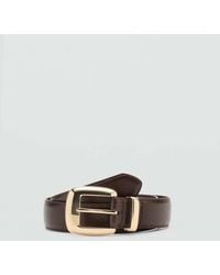 Mango - Square Buckle Belt - Lyst