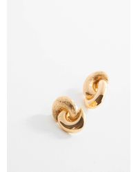 Mango - Intertwined Hoop Earrings - Lyst