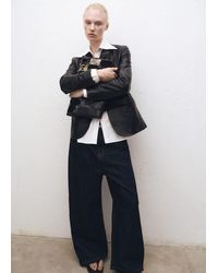 Mango - Low-Rise Wide Leg Rinse-Wash Jeans - Lyst