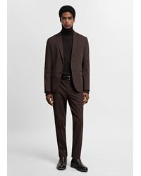 Mango - Stretch Fabric Super Slim-fit Suit Trousers - Lyst