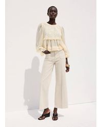 Mango - Wide Leg Jeans With Pockets - Lyst