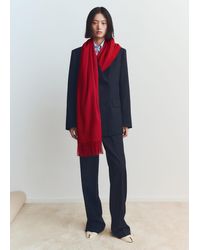 Mango - Fringed Edge Scarf Chocolate - Lyst