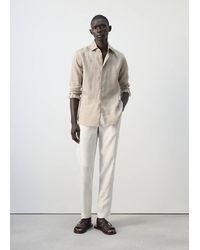 Mango - 100% Linen Slim-Fit Shirt - Lyst
