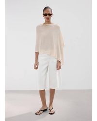Mango - Asymmetrical Knitted Cape - Lyst