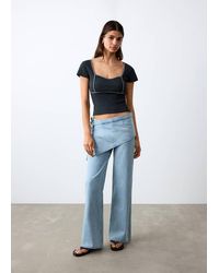 MANGO TEEN - Seam Detail T-Shirt - Lyst