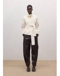 Mango - Jacket With Lapels And Tie Belt - Lyst
