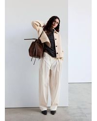 Mango - Short Wool-Blend Jacket With Patch Pockets - Lyst