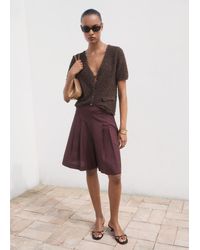 Mango - Short-Sleeved Bouclé Cardigan - Lyst