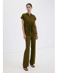 Mango - Straight Mid-Rise Trousers - Lyst