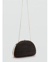 Mango - Natural Fiber Clutch Bag - Lyst