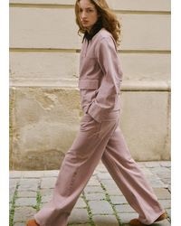 Mango - Wide-Leg Mid-Rise Loose-Fit Jeans - Lyst