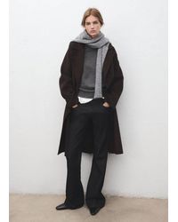 Mango - Handmade Oversized Wool Coat - Lyst
