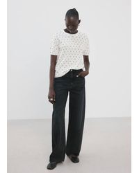 Mango - Strickpullover Mit Polka Dots - Lyst