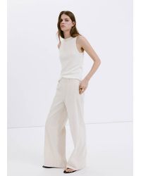 Mango - Fine Knit Boat Neck Top - Lyst